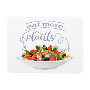 Magnet Flexible Mangez plus de plantes frais motivation salade let