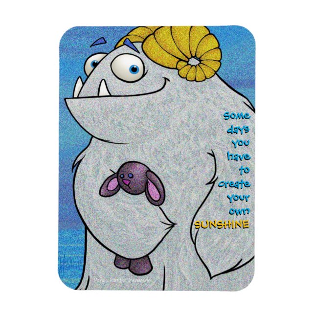 Magnet Flexible Manny le Yeti, aimant (Vertical)