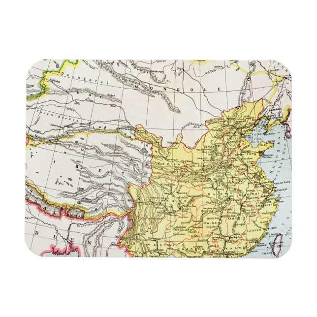 MAGNET FLEXIBLE MAP : CHINE, 1910 (Horizontal)