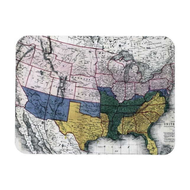 MAGNET FLEXIBLE MAP : CIVIL WAR, 1864 (Horizontal)