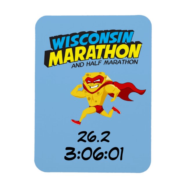 Magnet Flexible Marathon du Wisconsin après le marathon (Vertical)