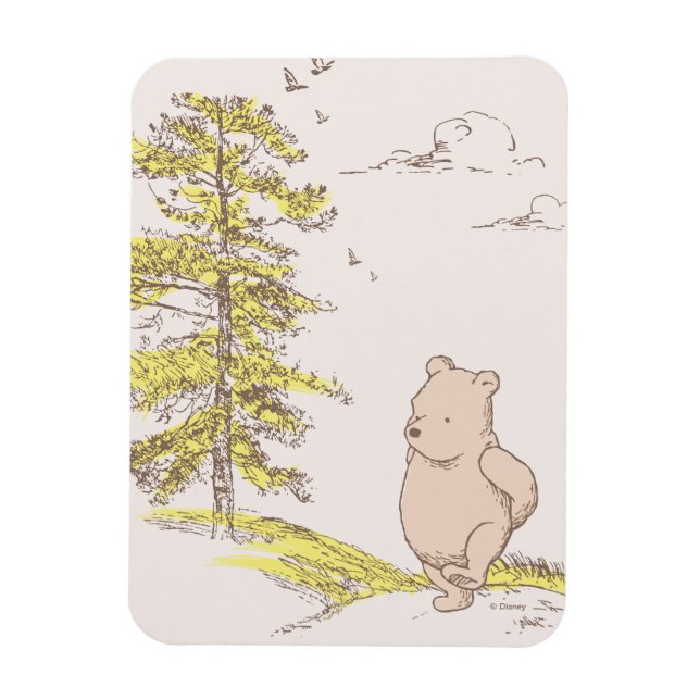 Magnet Flexible Marche classique de l'ourson dans les bois (Vertical)