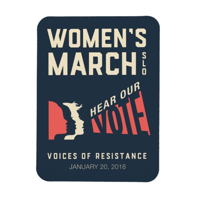 Magnet Flexible Marche des femmes SLO Janvier (Vertical)