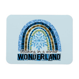 Magnet Flexible Marcher dans une Wonderland d'hiver   Blue Rainbow