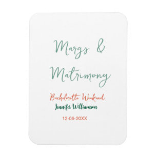 Magnet Flexible Margs et matrimone ajoutent le nom de la date de l