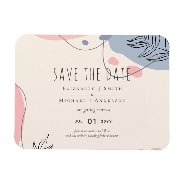 Magnet Flexible Mariage Abstrait moderne scandinave japonais (Horizontal)