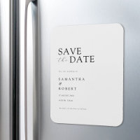Mariage blanc minimaliste moderne Sauvez la date