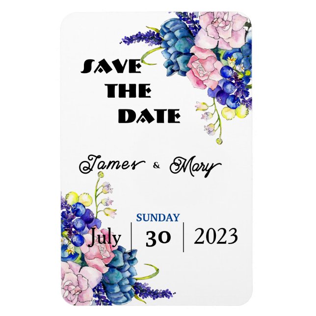 Magnet Flexible Mariage bleu (Vertical)