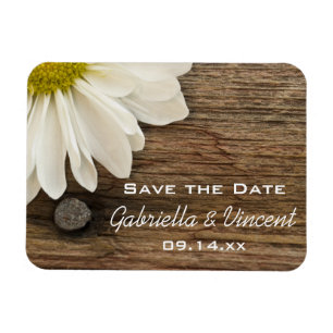 Magnet Flexible Mariage campagnard en bois de marais et de grange
