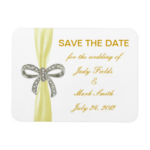 Magnet Flexible Mariage de la boîte de diamant jaune Enregistrer l