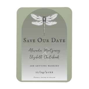 Magnet Flexible Mariage de libellules de Sage Green