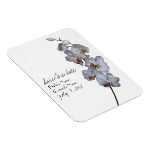 Magnet Flexible Mariage de l'orchidée Enregistrer l'aimant de date