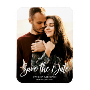 Magnet Flexible Mariage De Script Moderne Enregistrer La Photo De