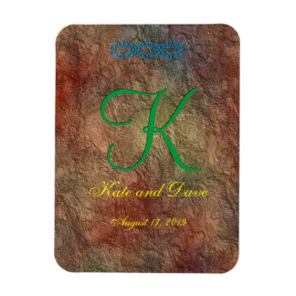 Magnet Flexible Mariage de texture rouge de bronze