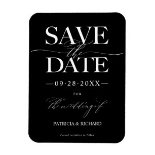 Magnet Flexible Mariage Design Moderne Enregistrer La Date Non Pho