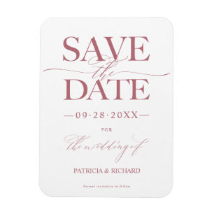 Magnet Flexible Mariage Design Moderne Enregistrer La Date Non Pho