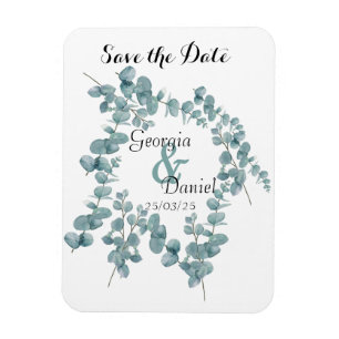 Magnet Flexible Mariage d'Eucalyptus botanique Enregistrer la date