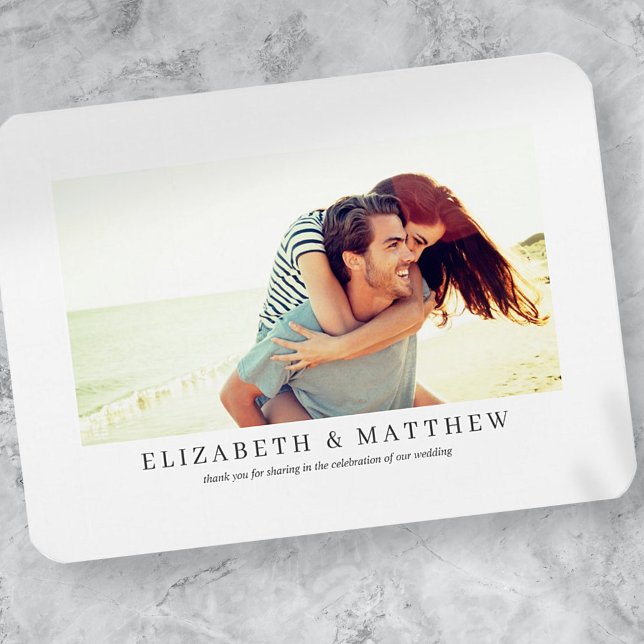 Magnet Flexible Mariage | Élégante photo personnalisée moderne (Créateur téléchargé)