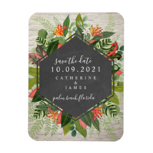 Magnet Flexible Mariage en briques blanches tropicales