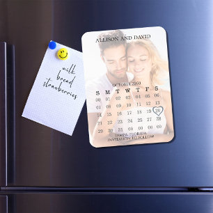 Magnet Flexible Mariage Enregistrer la date Calendrier personnalis