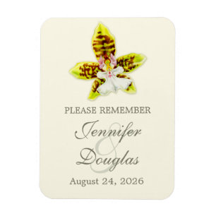 Magnet Flexible Mariage enregistrer la date orchidée aimant