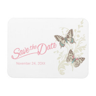 Magnet Flexible Mariage enregistrer la date papillons aimant