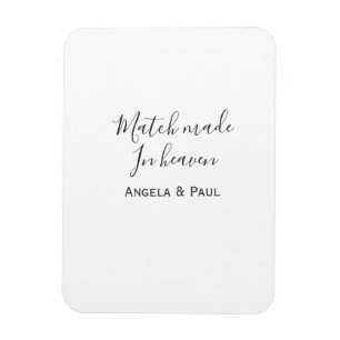 Magnet Flexible Mariage fait au ciel nom couple mariage simple