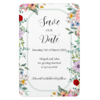 Mariage fleur sauvage Enregistrer la date