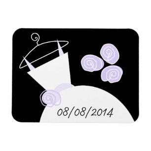 Magnet Flexible Mariage Gown violet 'Date' noir horizontal