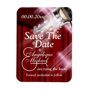 Magnet Flexible Mariage hollywoodien "enregistrer la date" CUSTOM 