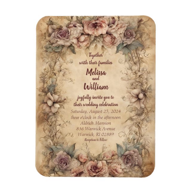 Magnet Flexible Mariage italien vintage (Vertical)