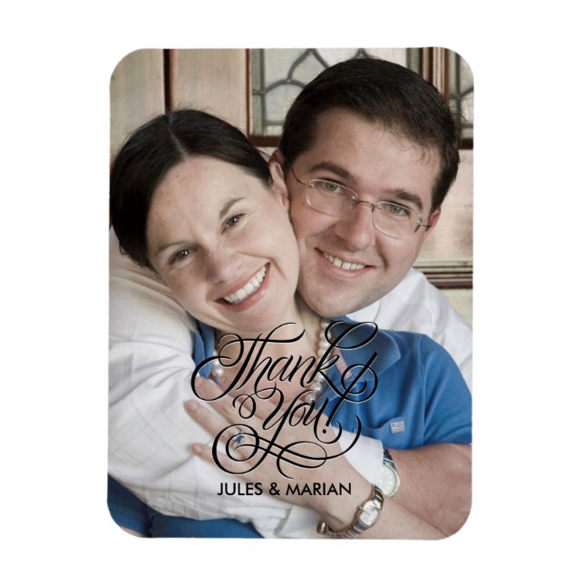 Magnet Flexible Mariage Merci Gratitude Favorite Photo (Vertical)