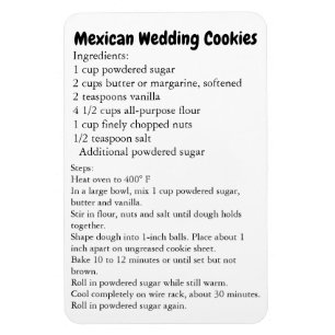 Magnet Flexible Mariage mexicain Cookies Recette Merci cadeau
