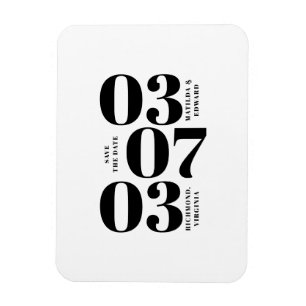 Magnet Flexible Mariage minimaliste moderne, graphique enregistrer