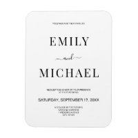 Mariage minimaliste moderne noir et blanc Invitati