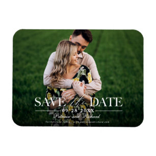 Magnet Flexible Mariage Moderne Élégant Enregistrer La Date Photo