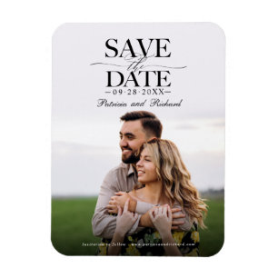 Magnet Flexible Mariage Moderne Et Design Enregistrer La Date Phot