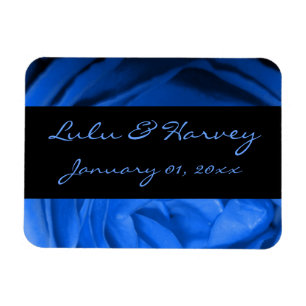 Magnet Flexible Mariage personnel Rose bleu