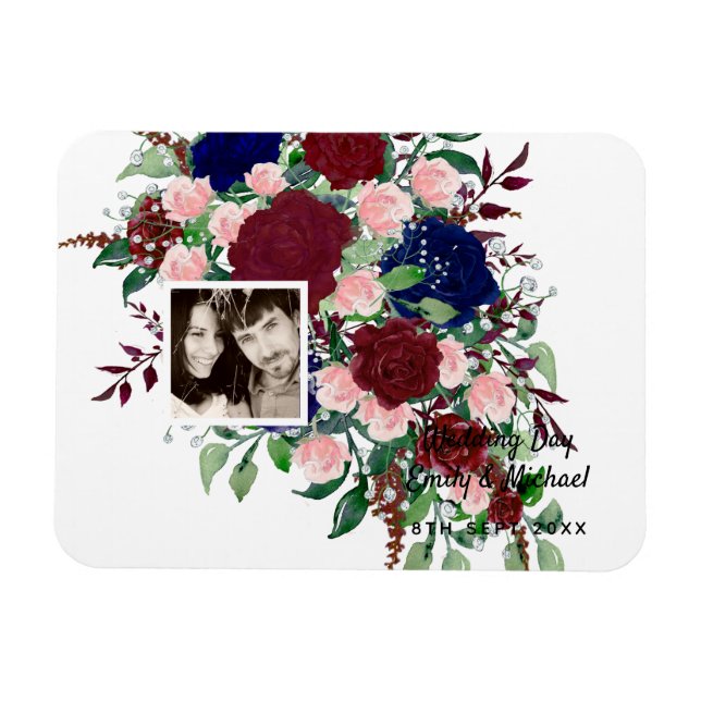 Magnet Flexible MARIAGE PHOTO COUPLES, Anniversaire, Nouveau cadea (Horizontal)