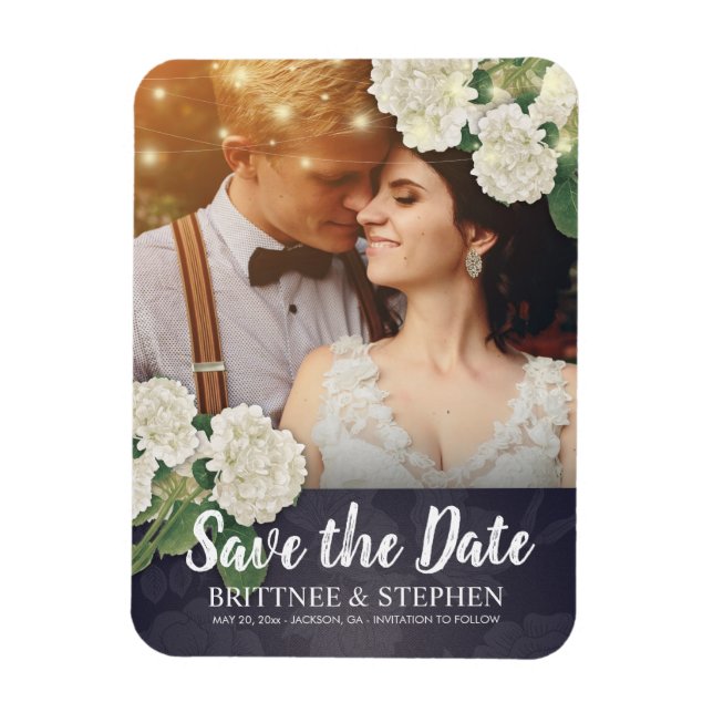 Magnet Flexible Mariage Photo Enregistrer La Date Lumière À Chaîne (Vertical)
