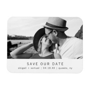 Magnet Flexible Mariage photo minimaliste moderne Enregistrer la d