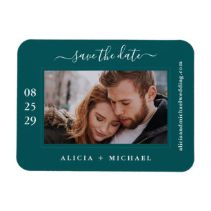 Magnet Flexible Mariage photo minimaliste moderne simple date de s