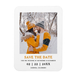Magnet Flexible Mariage photo moderne minimaliste Enregistrer la d