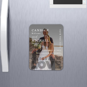 Magnet Flexible Mariage photo noir et blanc moderne