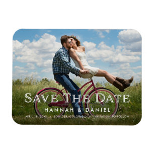 Magnet Flexible Mariage photo personnalisé simple et moderne Enreg