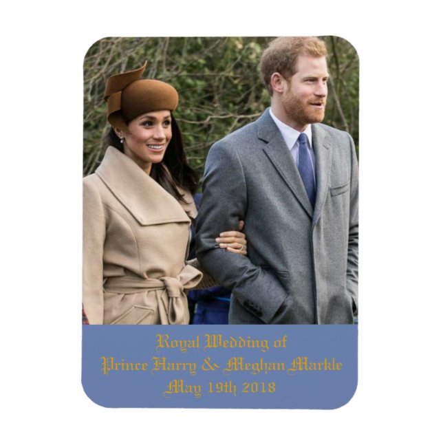 Magnet Flexible Mariage royal du prince Harry & Meghan Markle (Vertical)