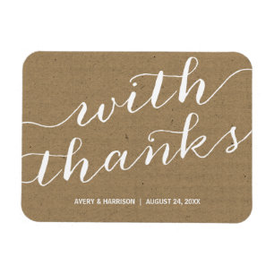Magnet Flexible Mariage Rustique Kraft Papier Favoriser