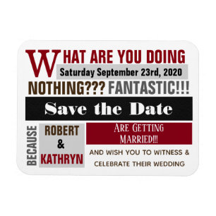Magnet Flexible Mariage "Save the Date"