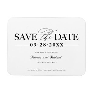 Magnet Flexible Mariage Simple Et Design Enregistrer La Date Non P