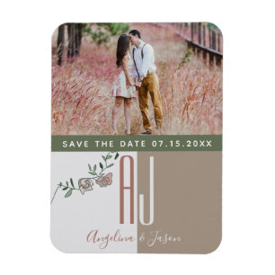 Magnet Flexible Mariage Terracotta Enregistrer La Date Invitation
